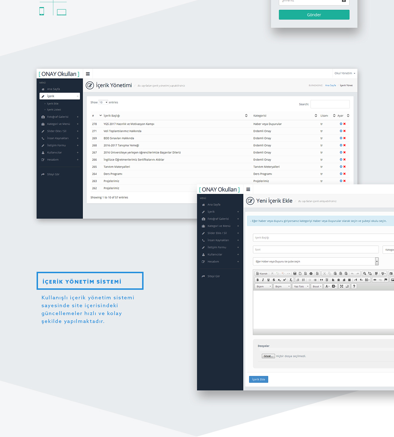 Onay Okulları Web Tasarımı